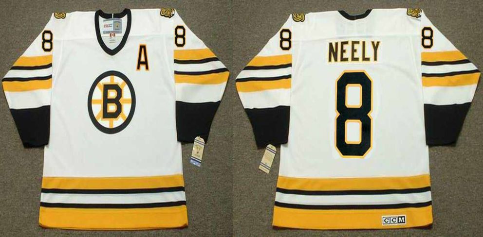 2019 Men Boston Bruins 8 Neely White CCM NHL jerseys2